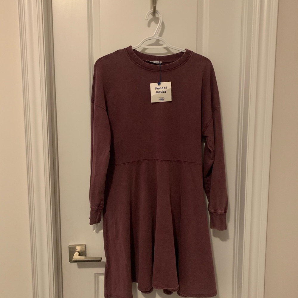 Zara purple sweater dress